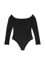 Bodywear by Victoria's Secret with FeatherSoft™ Off-the-Shoulder Long-Sleeve Bodysuit