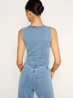 Jeanius Button Front Bustier