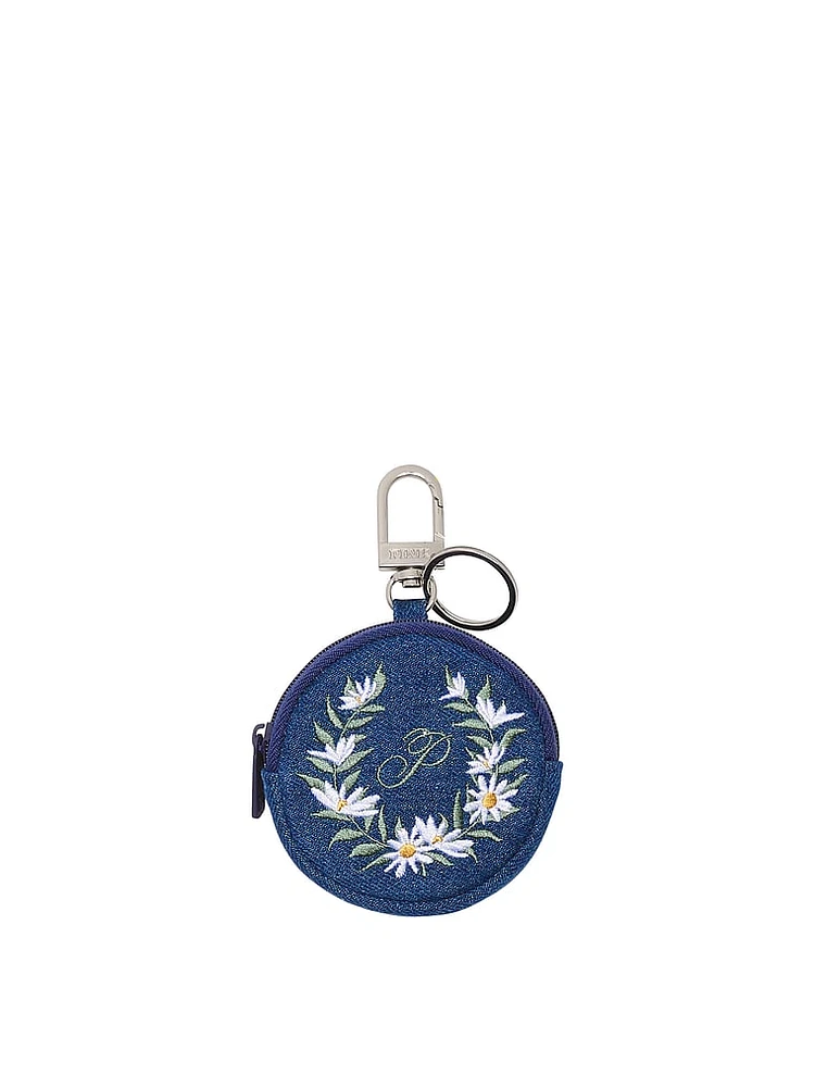 Nylon Zip Pouch Keychain Charm