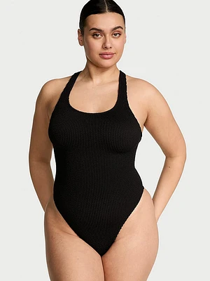 Crinkle Racerback One-Piece Swimsuit