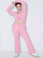Relay Ruched Long-Sleeve Top