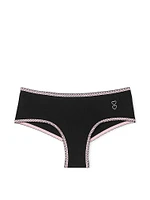 Cotton Heart-Trim Cheeky Panty