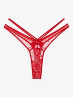 Heartbeat Lace Thong Panty