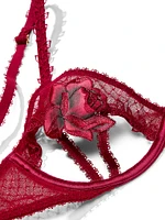 Red Rose Open-Cup Bra