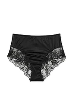 Lace-Trim High-Waist Brief Panty