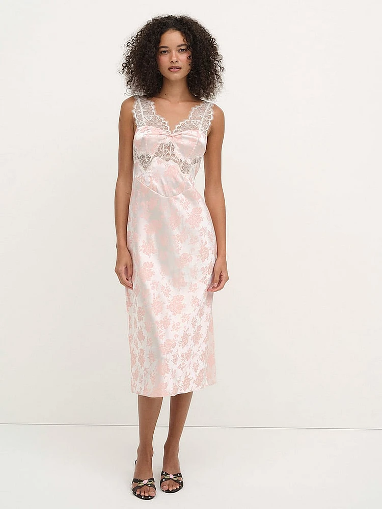 Audrey Jacquard Midi Slip