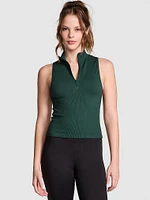 Winter Seamless Half-Zip Tank Top
