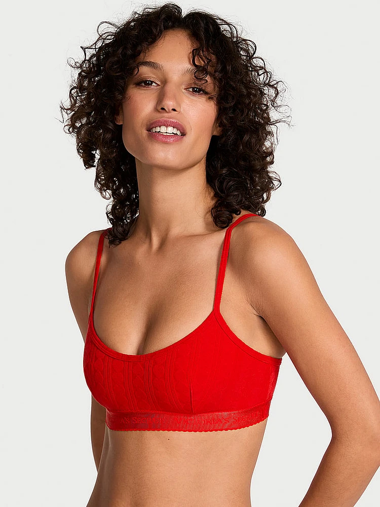 Cotton Heart Pointelle Scoop Bralette