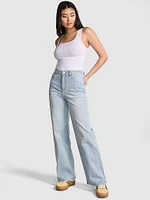 Denim by PINK High-Rise Straight Jeans