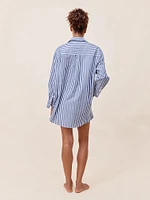 Cotton Stripe Shirting Boxer PJ Set