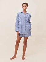 Cotton Stripe Shirting Boxer PJ Set