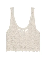 Beachwear Crochet Cropped Tank Top