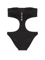 VS Archives Strappy Hardware Strapless Monokini One-Piece Swimsuit