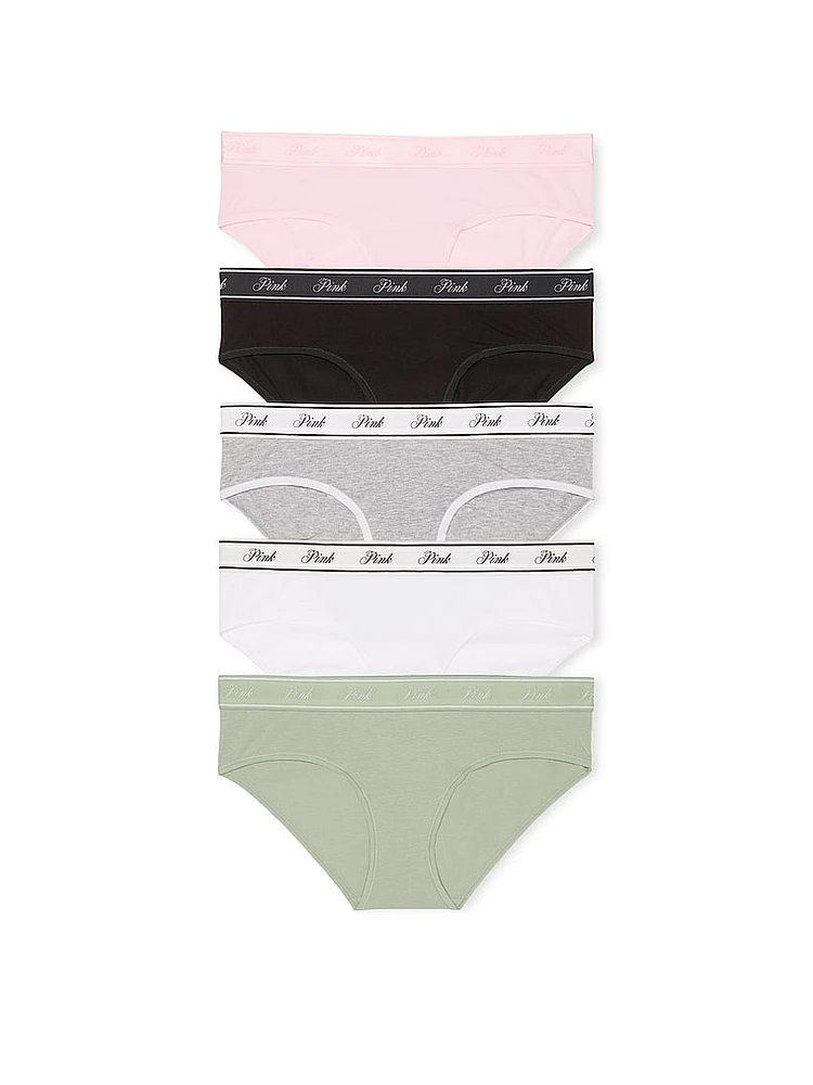 5-Pack Logo Cotton Hiphugger Panties