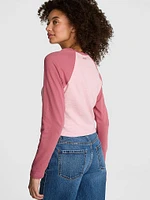 Retro Long-Sleeve Cotton Tee