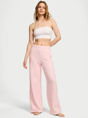 Brushed Modal Fleece Wide-Leg Lounge Pants