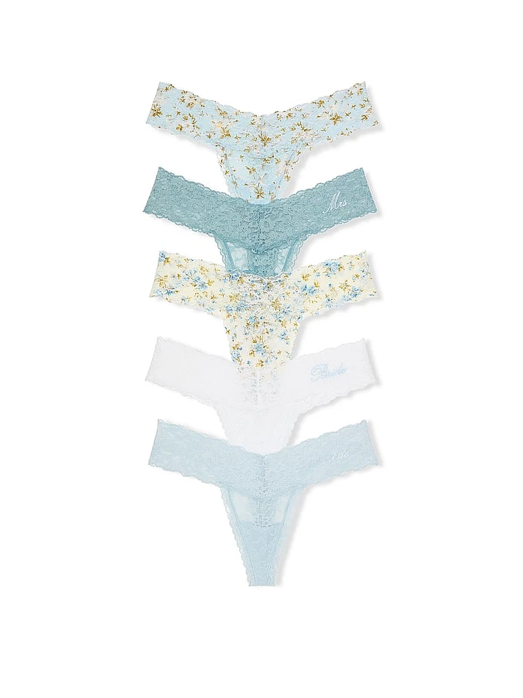 7-Pack Lace Thong Panties