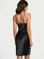 Satin & Rose Lace Slip Dress