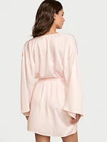 Peony Satin Short Robe