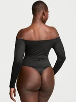 Bodywear by Victoria's Secret with FeatherSoft™ Off-the-Shoulder Long-Sleeve Bodysuit