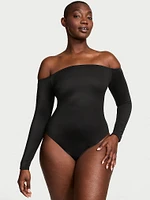 Bodywear by Victoria's Secret with FeatherSoft™ Off-the-Shoulder Long-Sleeve Bodysuit