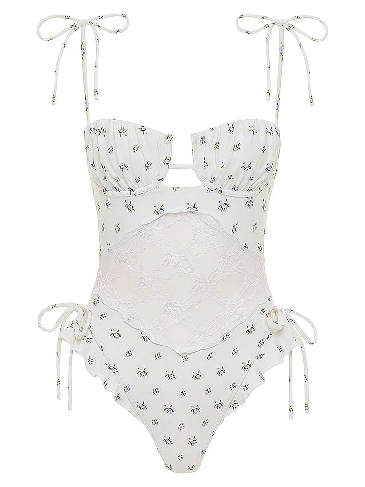 Petal Lace One-Piece Swimsuit
