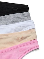 5-Pack Cotton Thong Panties