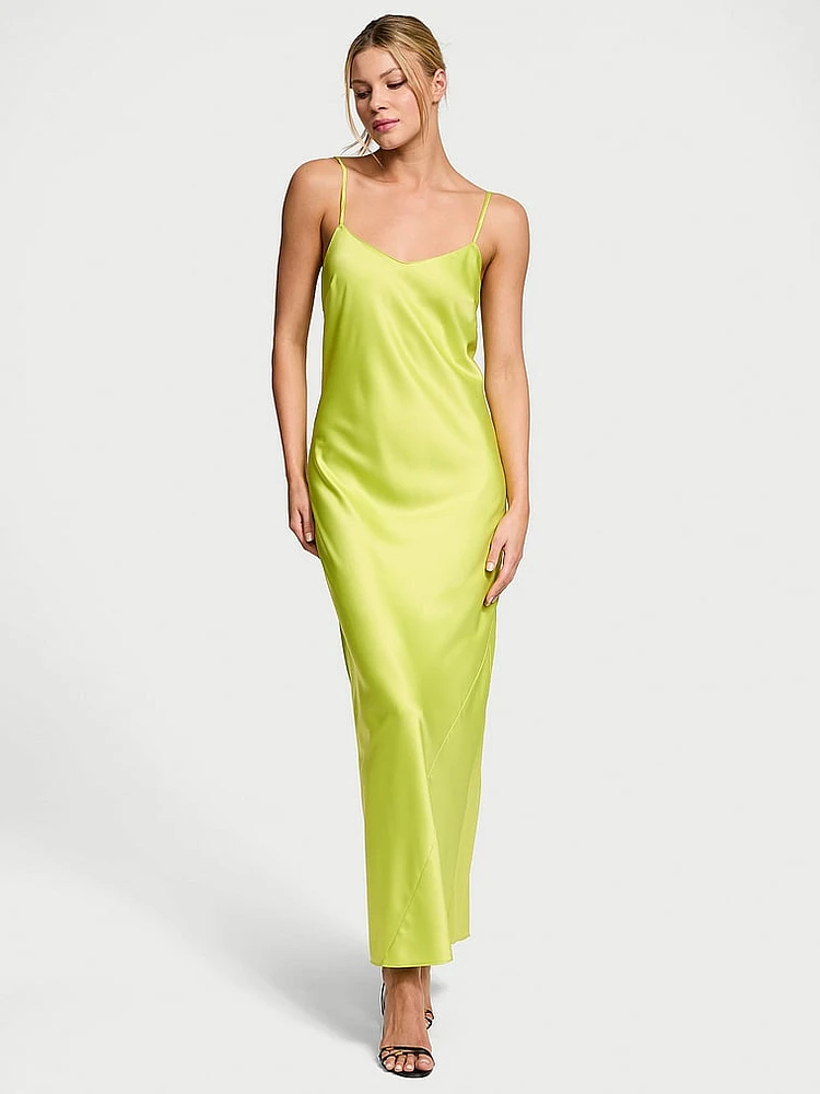 Satin Long Slip Dress