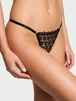 Geo Daisy Lace Adjustable V-String Panty