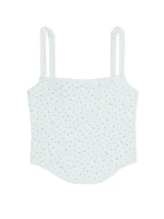 Cotton Heart Pointelle Corset Top