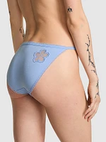 Cotton Lace-Trim Bikini Panty