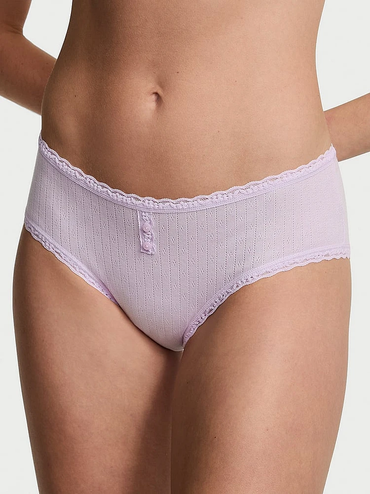 Cotton Lace-Waist Cheeky Panty