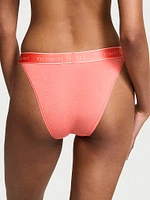 Logo Cotton Tanga Panty