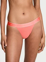 Logo Cotton Tanga Panty