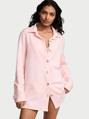 Brushed Modal Fleece Oversized Shirt