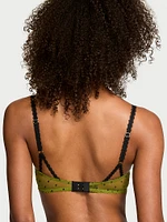Sheer Rose Dot Quarter-Cup Demi Bra