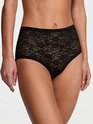 No-Show Lace High-Waist Brief Panty