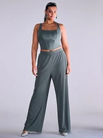 VSX Featherweight Ribbed Knit Wide-Leg Pant