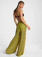 Beachwear Mesh Tie-Front Cover-Up Pants