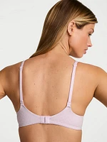 Lightly Lined Full-Coverage Lace-Trim Bra