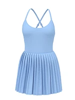 Tech Woven Pleated Tennis Dress