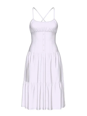 Prairie Poplin Midi Dress