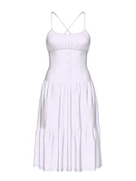 Prairie Poplin Midi Dress