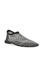 Mino-R Mesh Rhinestone Flats