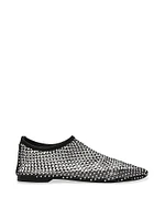 Mino-R Mesh Rhinestone Flats