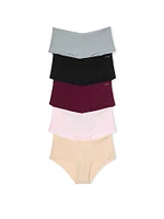 5-Pack No-Show Hiphugger Panties