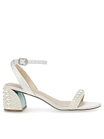 Tina Pearl Block Heel Sandal