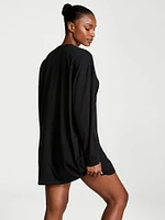 100% Cotton Long-Sleeve Pocket Sleep Tee