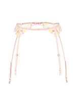 Bloom Embroidery Garter Belt