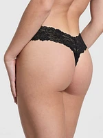 Wink Lace-Trim Thong Panty